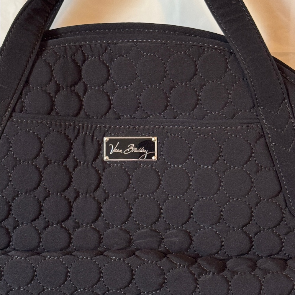 Vera Bradley Black Quilted Crossbody And Shoulder Bag - Picture 3 of 14